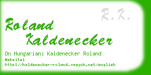 roland kaldenecker business card